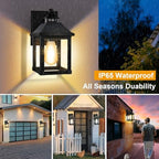 Auzev Solar Sconce Lights Outdoor Wall Mount Solar Porch Light Exterior - Image 5