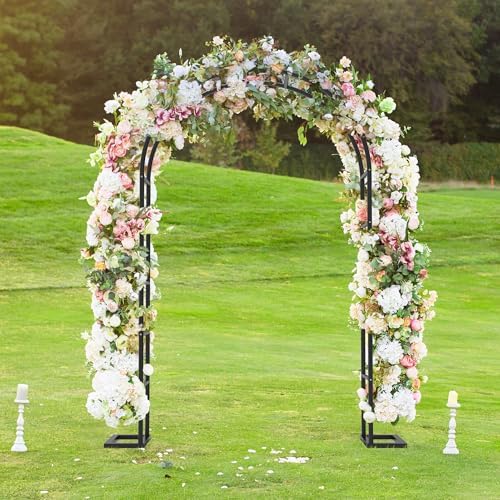 Arch Trellis for Climbing Plants Outdoor,Wedding Arch with Base 94.5"H*55"W - Image 7