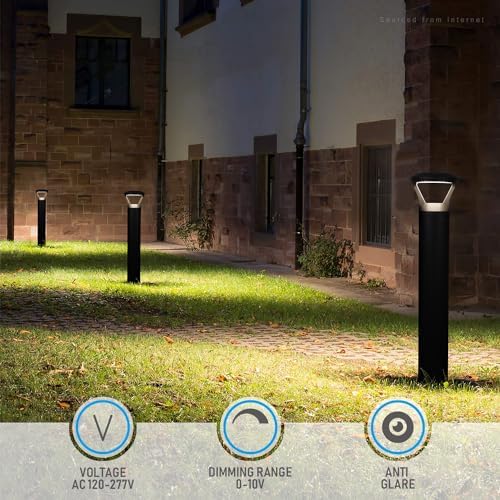 LEONLITE 3CCT LED Bollard Landscape Pathway Light, 43", Open-Top - Image 5