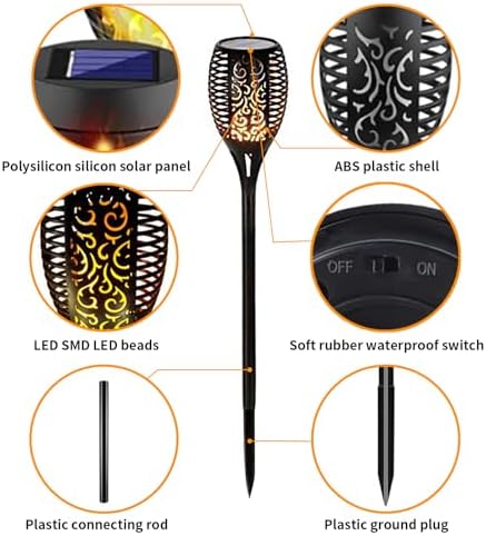 Swingers Solar Lights Outdoor, Halloween Solar Torch Lights - Image 3