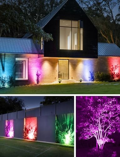 SUNVIE RGBW Low Voltage Landscape Lighting Color Changing 12W Waterproof Well Lights Landscape LED In Ground 12-24V Dimmable Paver Lights with Connectors for Pathway Garden Yard Fence Deck, 8 Pack - Image 7