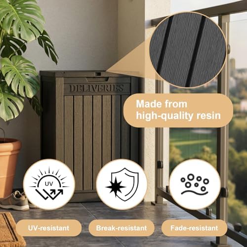 EasyUp 56 Gal Waterproof Outdoor Storage Box UV Resistant Deck Box - Image 6