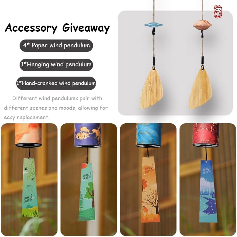 Bamboo 8-Tone Chords Wind Chimes Musical Chords Sound Healing Meditation Yoga Home Garden Patio Decoration - Image 4