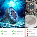 Joomer 12 Pack 3.4inch Solar Ground Lights Outdoor Waterproof, Blue - Image 4