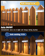 JOFIOS Solar Fence Lights 8 Pack, 50 Lumens Outdoor Fence Solar Lights with 12 Modes RGB Color Glow LED Solar Lights Outdoor Waterproof for Patio, Backyard, Deck, Fence, Railing. （White Shell） - Image 4