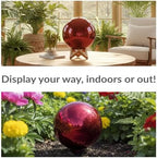 Sunnydaze 10" Handblown Glass Gazing Ball for Garden, Indoor or Outdoor Use - Image 3