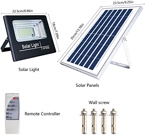 UT Solar Outdoor Security Light - 87 LEDs, Equiv. 40W LED Flood Light, IP66 Waterproof with Remote Control, Auto Dusk to Dawn Sensor for Yard Porch Balcony - Image 2