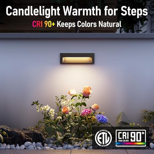 LEONLITE 12-Pack 10.6 Inch 5CCT Low Voltage LED Step Lights, Surface Mount - Image 6