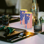 Stars American Flag Print Flickering Flameless Candles with Timer Battery Operated LED Candles with Remote Independence Day Pillar Candles - Image 3