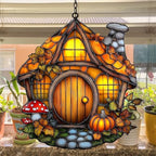 Pumpkin House Fall Autumn Acrylic Suncatcher - Image 4