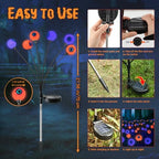 Lewondr 6 Pack Halloween Decorations Outdoor Eyeball Lights - Image 6