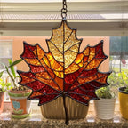 Autumn Fall Maple Leaf Mosaic Acrylic Suncatcher - Image 4