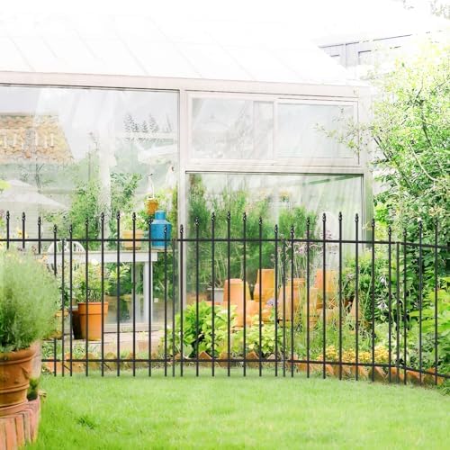 36” x 12’ No-Dig Metal Garden Fence with Stakes, Panels Fencing for Dogs - Image 5
