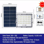 Solar Flood Light, 50W Flood Wall Lights with Remote Timer for Garden Garage - Image 2