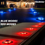 SIEDiNLAR Solar Deck Lights Outdoor 2 Modes LED, 12 Pack, Blue/Red Lighting - Image 2