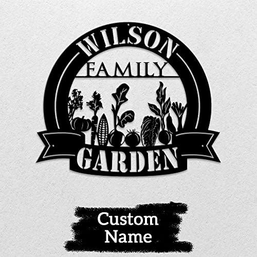 MeMate Outdoor Vegetable Garden Signs, Personalized Metal Signs, Custom Plaques for Mom Dad, Rustic Decor for Sheds - Image 2