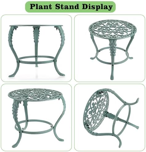 OwnMy Cast Iron Plant Stand Heavy Duty Indoor Outdoor Metal Plant Stand - Image 4