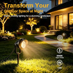Romwish 12W LED Landscape Spotlights, 120V Plug-in Outdoor Lighting, 4 Pack - Image 2