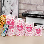 Pink Valentine Flameless Pillar Candles Set of 4 Battery Operated Candles with Remote Control and Timer Color Changing LED Electric Candles for Outdoor Indoor Wedding Party Decor - Image 4