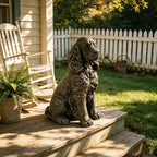 18" Resin Cocker Spaniel Dog Statue Hunting Sculpture Vintage Bronze by Unknown