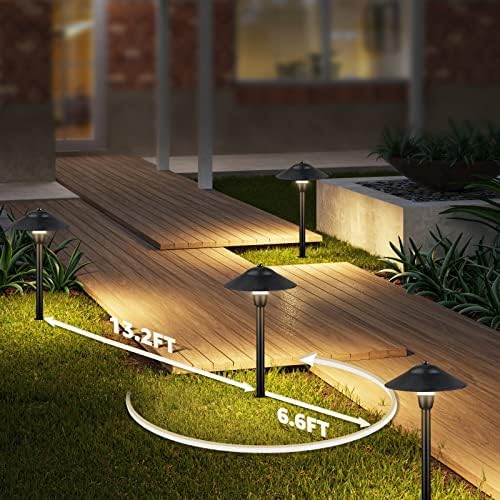 SUNVIE 3W Low Voltage Pathway Lights, 3000K Classic LED Aluminum 2-Pack - Image 5