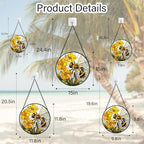 Yellow Flower Bee Stained Glass Window Hanging Decor Gifts for Women 12" - Image 6