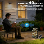 5 Tiered Solar Water Fountain Outdoor Garden with LED Lights - Image 6