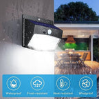 Solar Outdoor Lights, 12 Packs Solar Motion Sensor Security Lights with 3 Lighting Modes Solar Wall Lights Waterproof Solar Powered Lights for Garden Fence Yard - Image 5