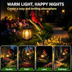 Cardinal Solar Light—A Beautiful Garden Light that Feels Full of Life, Metal Stake Yard Garden Decor Art Figurine Waterproof LED Lights Gifts for Mom Grandma Women for Patio Lawn Porch (2pc) - Image 6