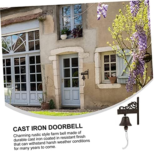 Iron Door Bell Manually Shaking Wall Hanging Decor - Image 3