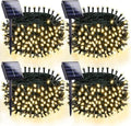 OZS 4 Pack 320 LED Solar String Lights Outdoor Waterproof, Warm White by OZS