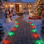 AGPTEK Solar Driveway Lights Outdoor 4 Pack, 2 Color Modes LED Deck Dock - Image 7