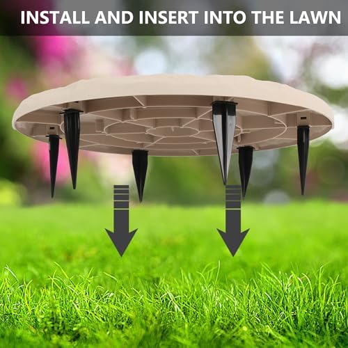 4Pcs Large Stepping Stones Outdoor Garden Walkway,Durable Pavers for Patio - Image 2