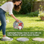GZHERVICES Stepping Stone Ornaments for Courtyard Decor, Garden Landscape Stepping Stones and Lawn Walkway Pads, Decorative Garden Stones and Patio Path Pavers(Multi-Colored-A) - Image 3