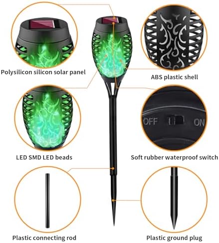 Solar Lights Outdoor, Halloween Solar Torch Lights - Image 5