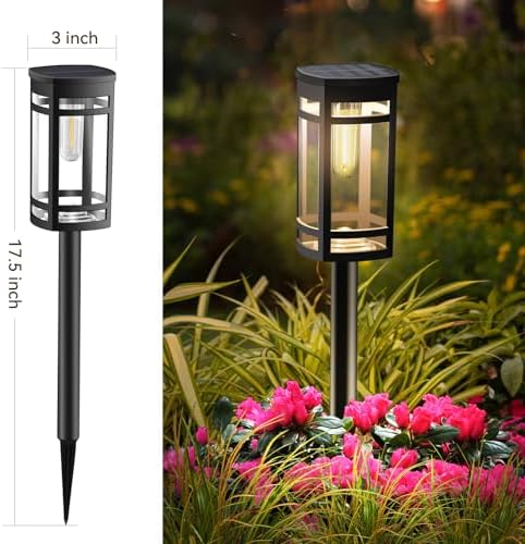 EXCMARK 16 Pack Solar Pathway Lights Outdoor Waterproof, Warm White - Image 2