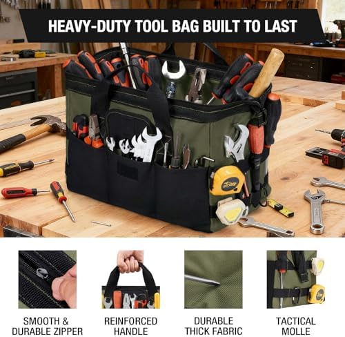 HISEA 3 Pack Heavy Duty Tool Bag, 16-Inch Waterproof Tools Organizer Tote - Image 5