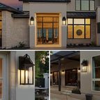Dusk to Dawn Outdoor Wall Lantern, Waterproof Porch Light, Brown - Image 5