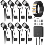 Low Voltage Landscape Lighting Kit, 6W 3000K Outdoor Spotlight 8 Pack by SOROP