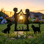 Boy Girl Cat Dog Solar Lights Outdoor Decorative pathway Garden Decor Stake - Image 7