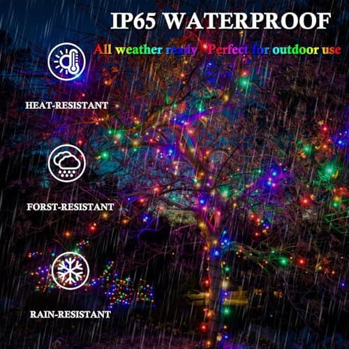KAQ 4pack 400LED Solar String Lights Outdoor Waterproof Multicolor - Image 4