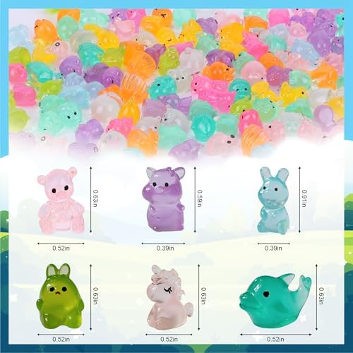 220 pcs Mini Resin Animals Blind Bags, Luminous Mini Resin Animal Figurines for Fairy Garden, Dollhouse, DIY Craft Decor, 50+ Animal Combination Sets for Adults - Image 3