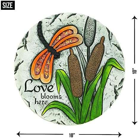 Accent Plus Summerfield Terrace 10018544 Love Blooms Here Stepping Stone, Multicolor - Image 4
