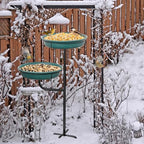 Freestanding Birdbaths Bowl Outdoor, Standing Garden Bird Bath Bird Feeder Bowl, Detachable Decoration Spa Birdfeeder for Garden Patio Yard Lawn (Green 2) - Image 5