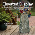 Sunnydaze Glass Gazing Ball Stand for Outdoors, Mirrored Diamond - Image 6