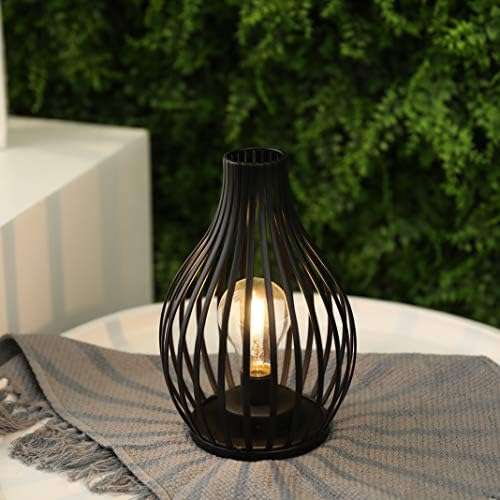 JHY DESIGN Decorations Table Lamp Battery Powered 9.5''High Vase Shaped Cordless Lamp with 6-Hours Timer Feature LED Light Decorative Room Battery Lamp for Indoor Table Garden Party - Image 6