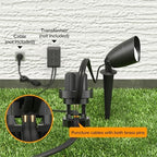 LUTEC 12V Low Voltage Landscape Lighting, Die-cast Aluminum Spot Lights with Connectors, IP65 Waterproof Outdoor Landscape Spotlights, 5W 550LM Warm White 3000K for Tree Garden Yard Pathway, 8 Pack - Image 2