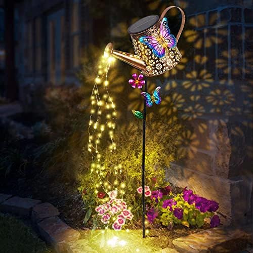 Solar Watering Can Lights Outdoor Garden Decor Gifts for Women Mom Grandma by Newinhome