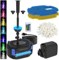 AquaMiracle Pond Filter with Fountain Kits & Remote Control LED Lights by AquaMiracle