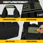 UUP 18" Large Tool Bag, Heavy Duty Spacious Carry Tool Box Organizer, Green - Image 5